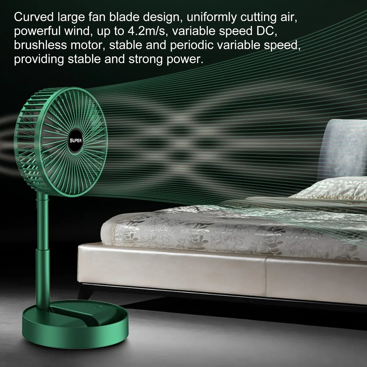 Compact 15 cm USB portable fan with 3-speed control | Karnz