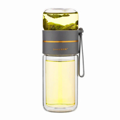Skanto | Double-Walled Glass Bottle with Tea Filter and Infuser