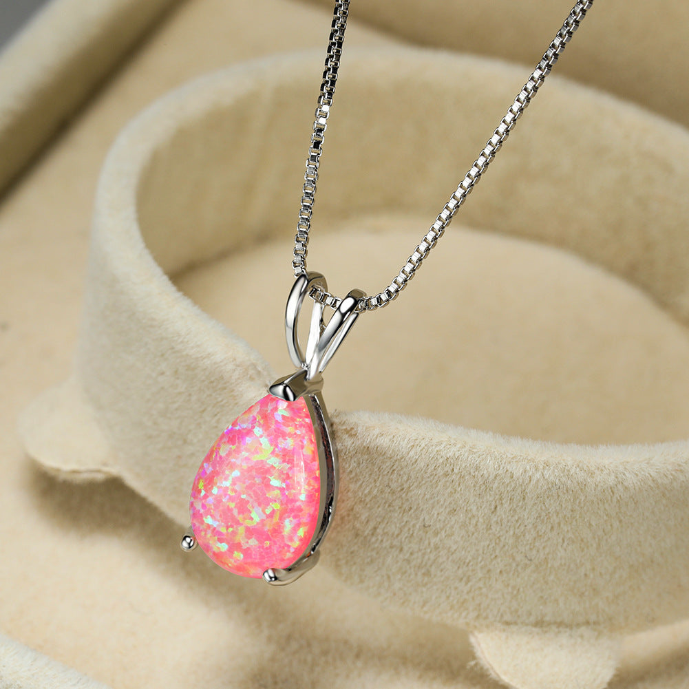Skanto | Minimalist Drop Opal Pendant Necklace - Selina