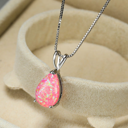 Skanto | Minimalist Drop Opal Pendant Necklace - Selina