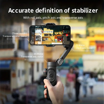 BowLift | SmartPro Smartphone Gimbal Stabiliser – Foldable 3-Axis Handheld Stabiliser for iPhone & Android