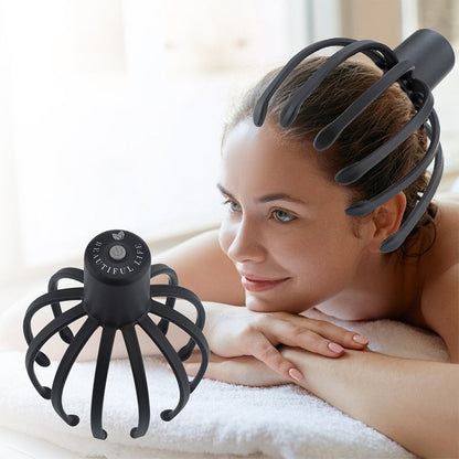 Octopus-themed head massager