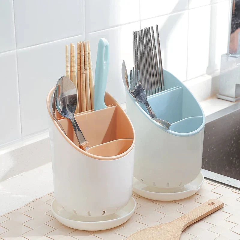 Cutlery Holder with Draining Bowl