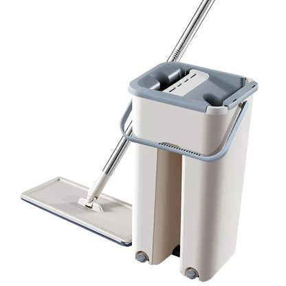 Spin Mop Bucket With Reusable Mop Pads Skanto