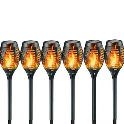 Solar Flame Path Lights – Flickering LED Garden Decoration