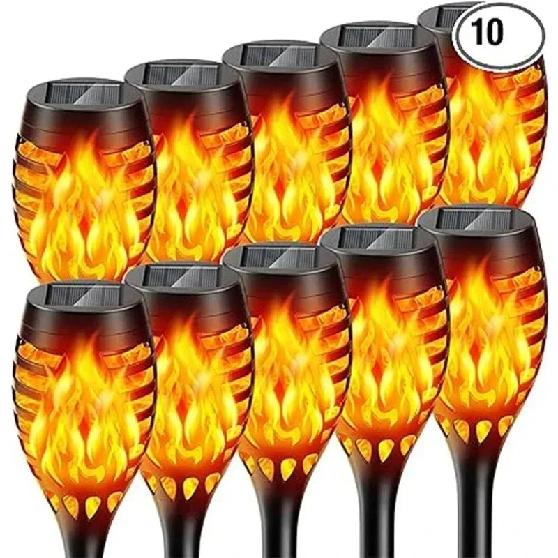 Solar Flame Path Lights – Flickering LED Garden Decoration