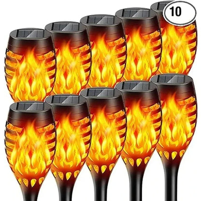 Solar Flame Path Lights – Flickering LED Garden Decoration
