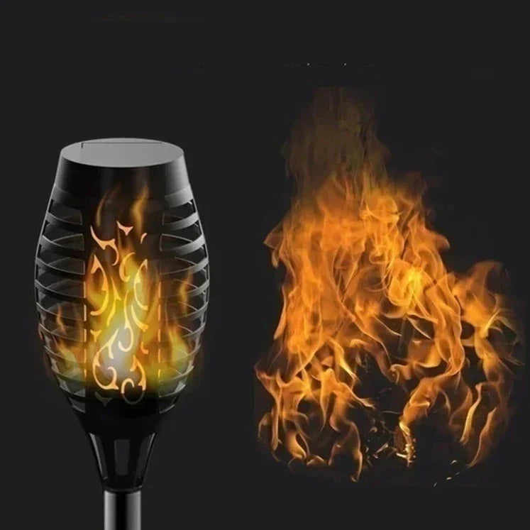 Solar Flame Path Lights – Flickering LED Garden Decoration