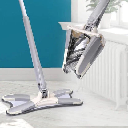 360 Degree X-Type Self Wringing Floor Cleaning Flat Mop Bowlift