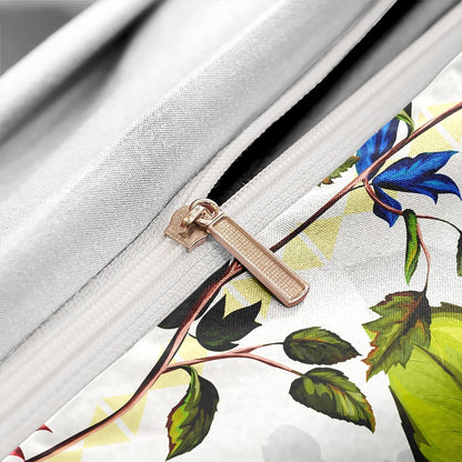Skanto | FlightBloom - Luxurious Floral and Bird Pattern Bedding