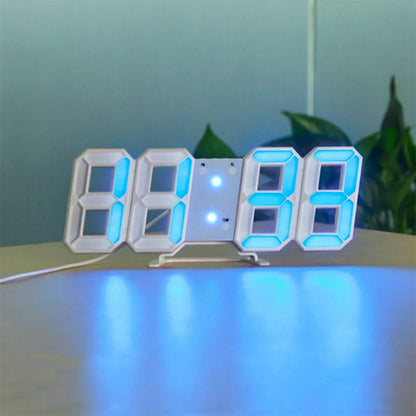 Skanto 3D LED Wall Clock | Modern Digital Clock | Dimmable LED Light | Stylish Wall Decor