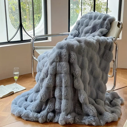 Skanto | FleeceHaven - Luxurious Soft Bubble Fleece Blanket for Relaxation