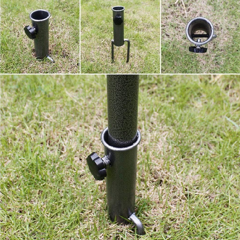 BowLift | Heavy-Duty Adjustable Spiral Ground Anchor Umbrella Holder