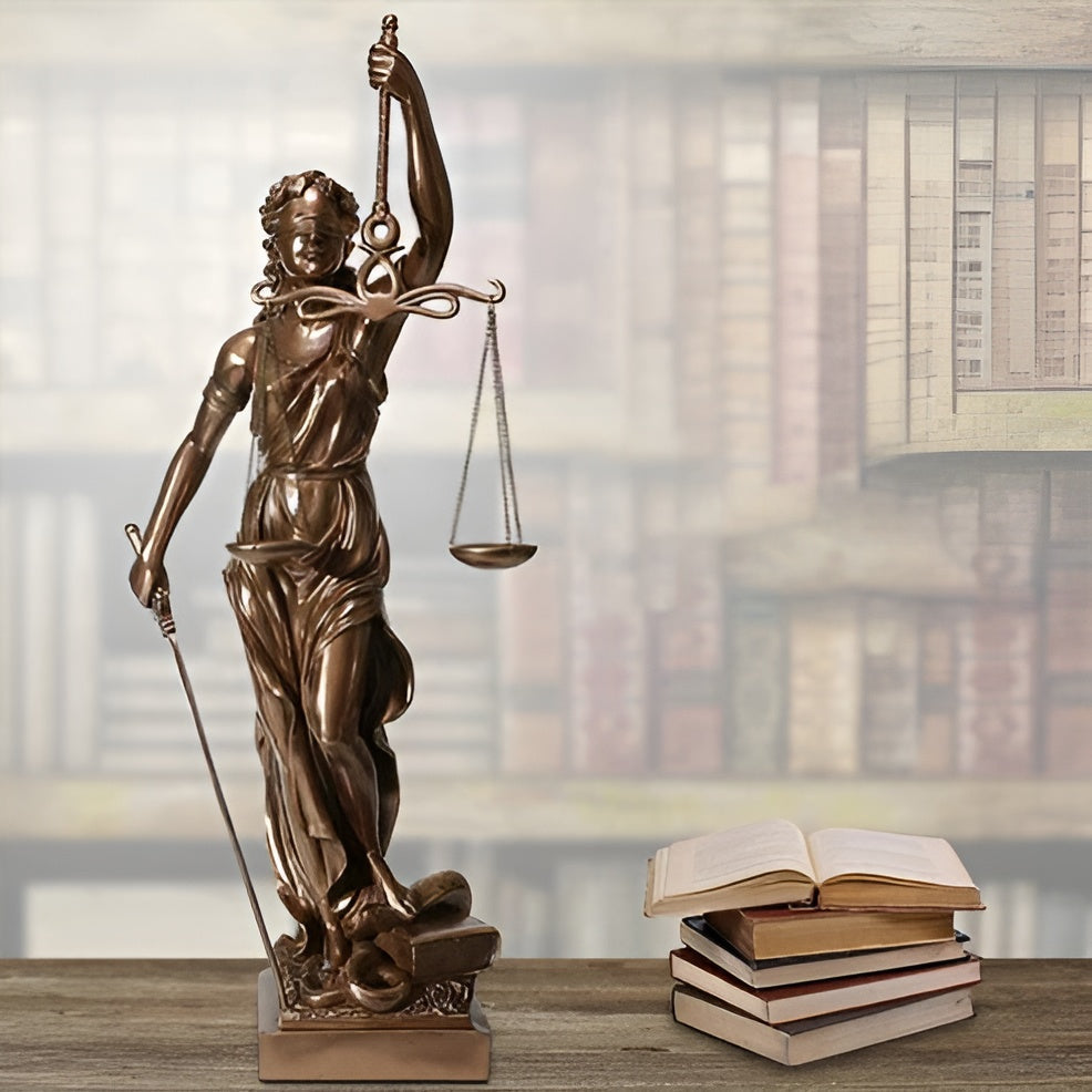 Statue of the Goddess of Justice – An elegant decorative sculpture of Justitia | Karnz