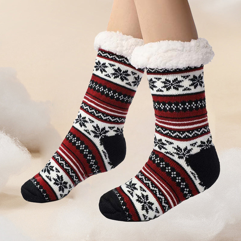 Skanto | Snowflake Ultra-Thick Cashmere Slipper House Socks