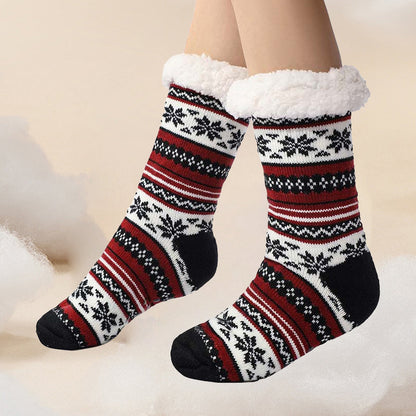 Skanto | Snowflake Ultra-Thick Cashmere Slipper House Socks