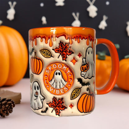 Skanto | Pumpkin Coffee Mug with Ghost