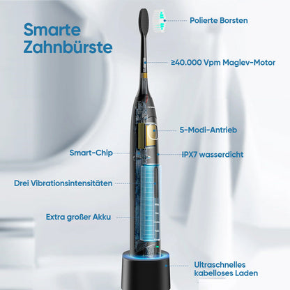Skanto | Sonic Electric Toothbrush | 6 Modes & IPX7 Waterproof | White, Black, Pink