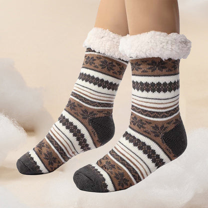 Skanto | Snowflake Ultra-Thick Cashmere Slipper House Socks