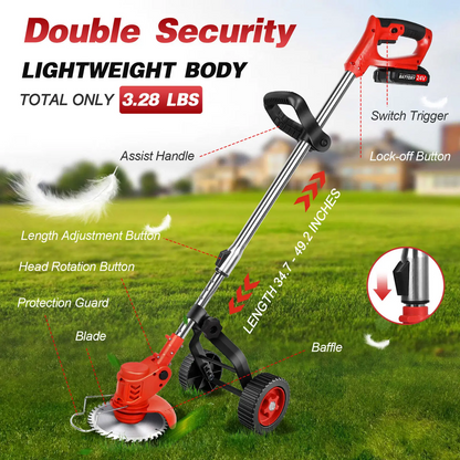3-in-1 Wireless Turf Trimmer Bowlift