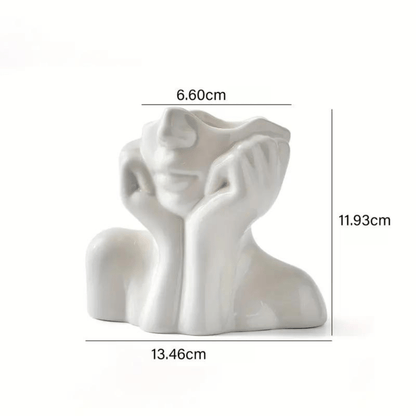 "Unique and Modern Ceramic Vase, Decorative Flower Pot for Living Room and Office" | Skanto