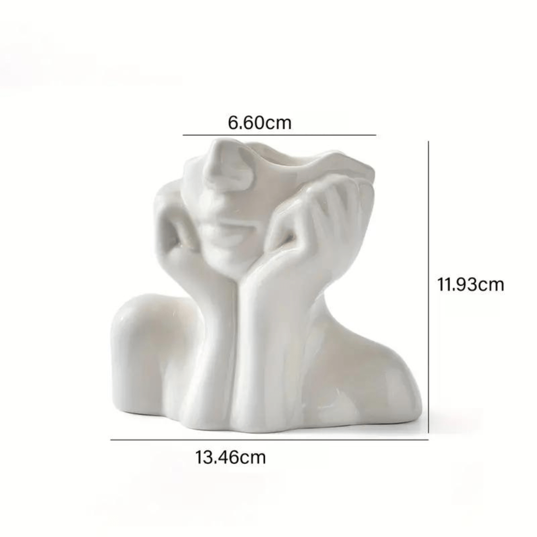 "Unique and Modern Ceramic Vase, Decorative Flower Pot for Living Room and Office" | Skanto