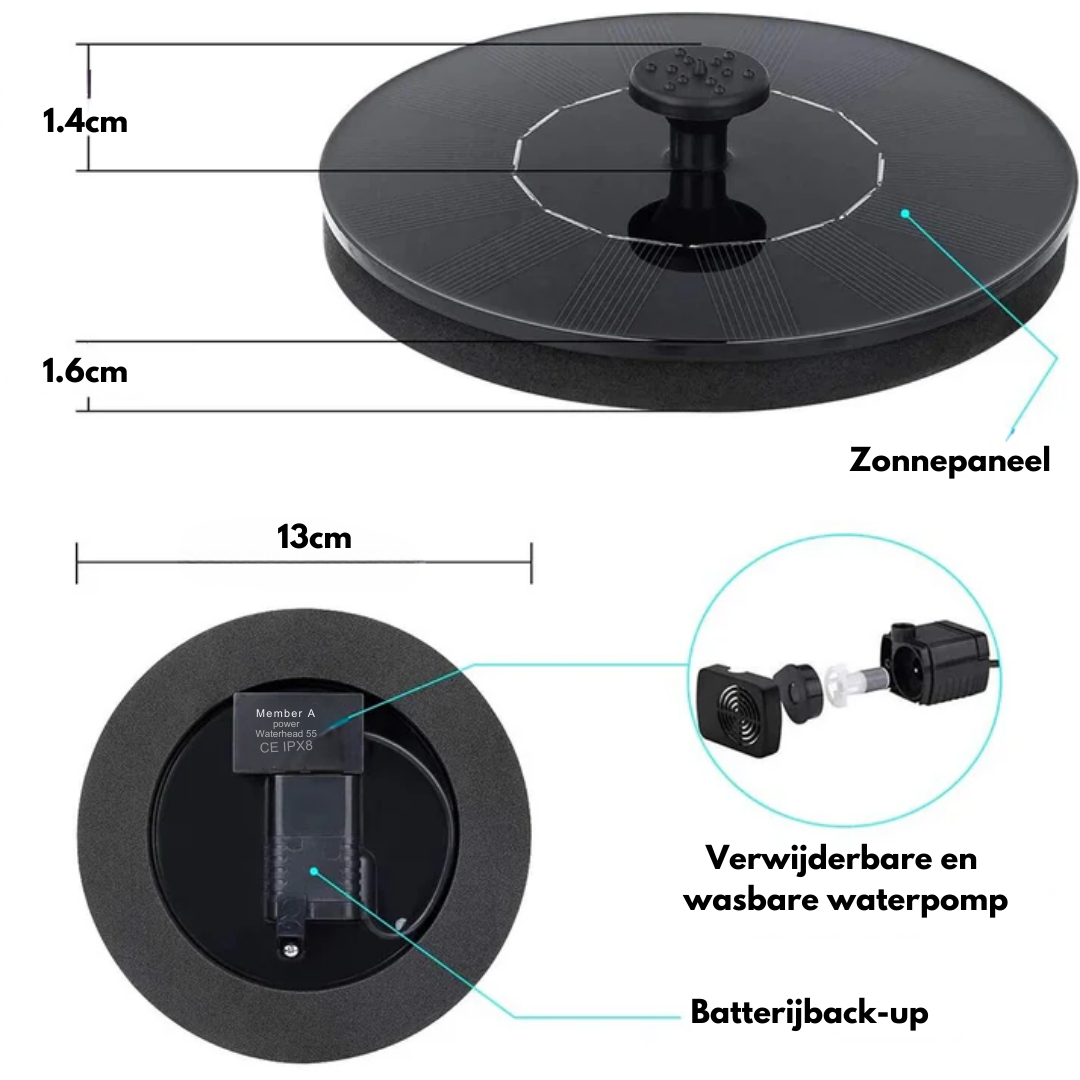 TranquilFlow – Calming Garden Fountain with Solar Light Skanto