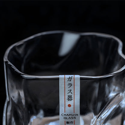 Edo-Kiriko style whisky glass – hand-cut with a unique crumple design