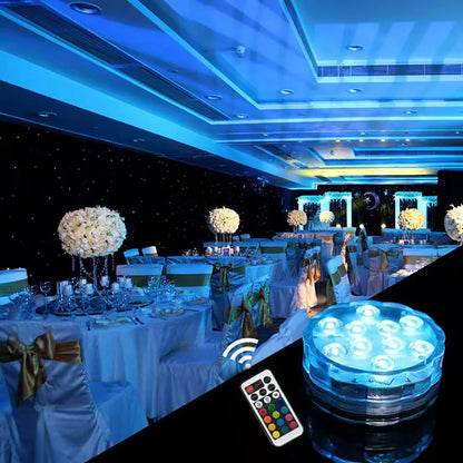 Underwater pool lighting with 10 LEDs