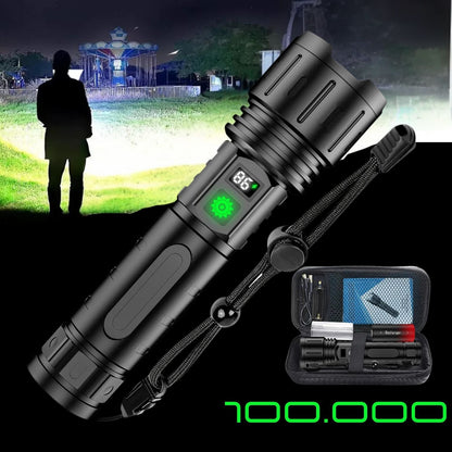 Skanto | 100000 Lumen Tactical Flashlight | World's Brightest High-Handheld Flashlight