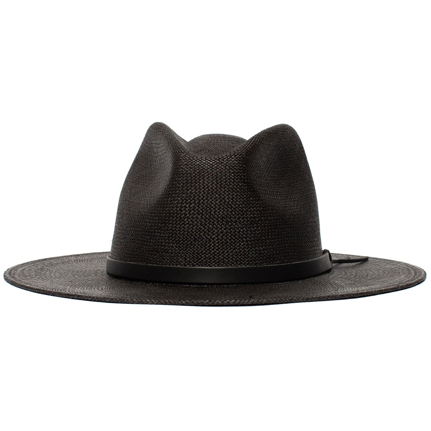 Summer straw hat Fedora-Black | Karnz