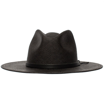 Summer straw hat Fedora-Black | Karnz