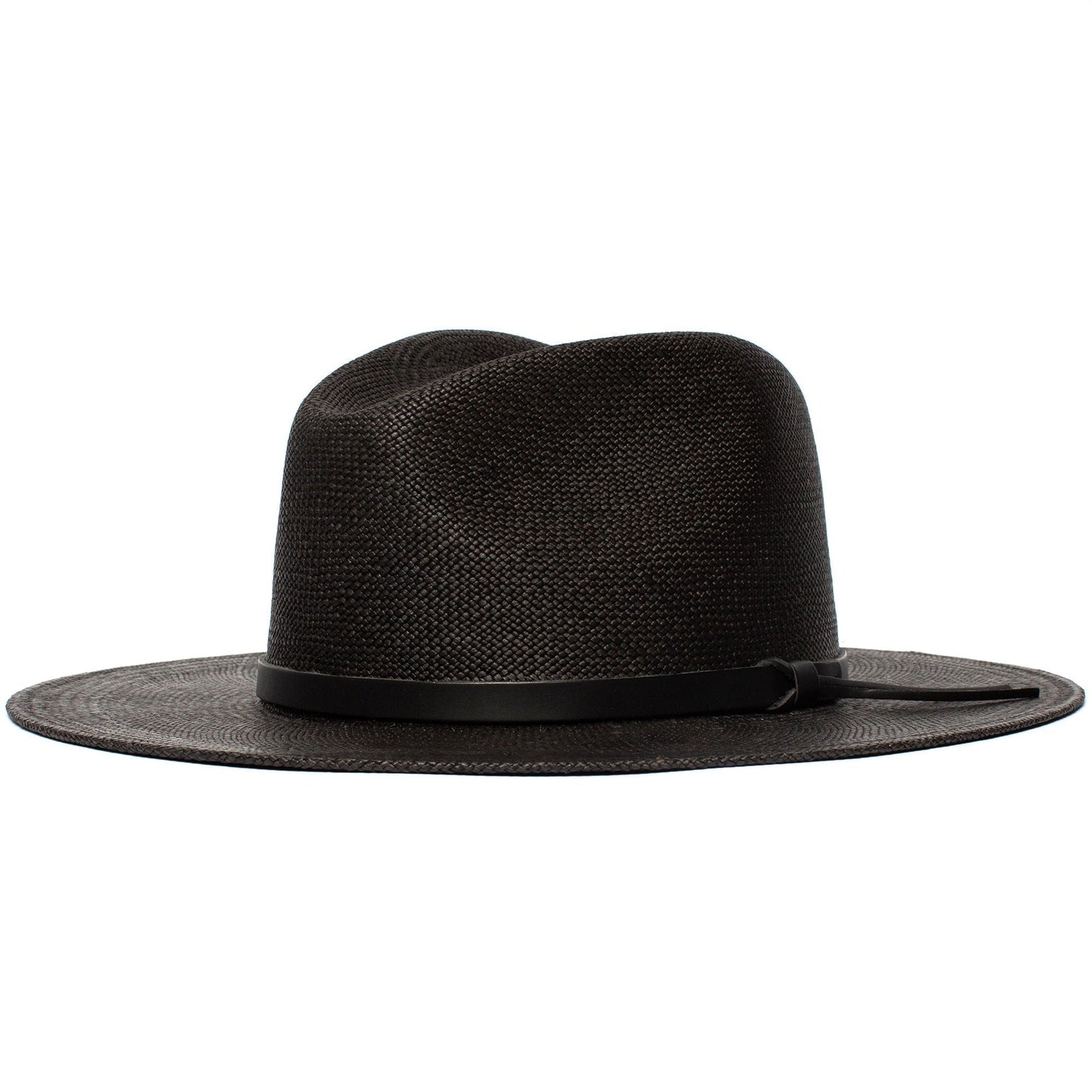 Summer straw hat Fedora-Black | Karnz