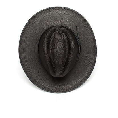 Summer straw hat Fedora-Black | Karnz