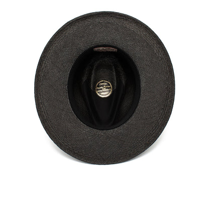 Summer straw hat Fedora-Black | Karnz