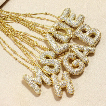 Skanto | Alphabet Diamond Pendant Necklace