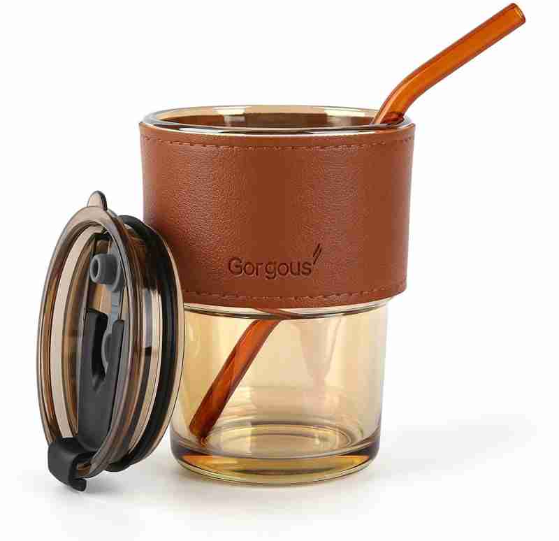 Stylish and Reusable Coffee Mug (450ml) Glass Tumbler Bowlift