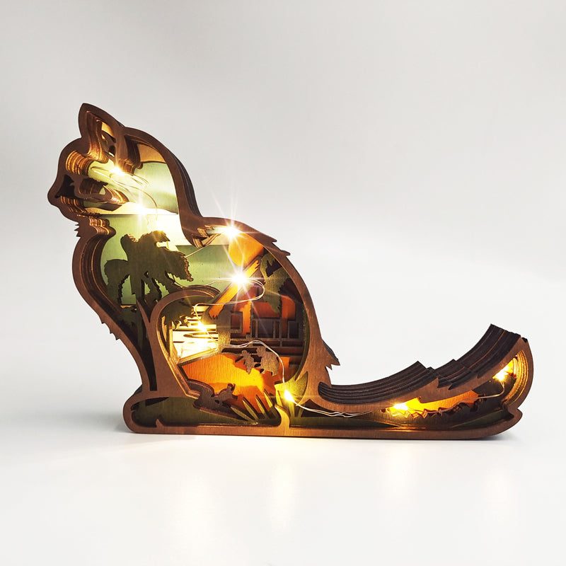 3D Creative Wooden Animal Carving Handcraft Gift | Bowlift
