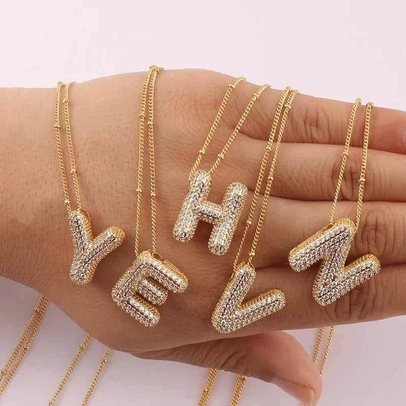 Skanto | Alphabet Diamond Pendant Necklace