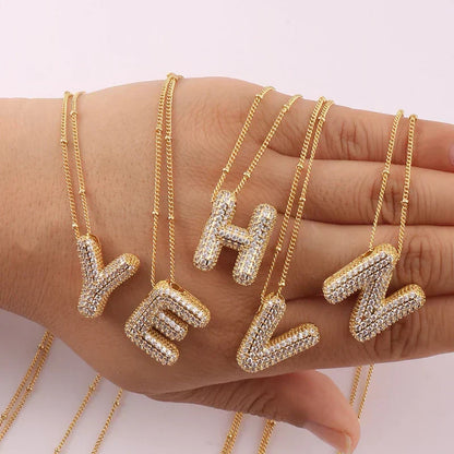 Skanto | Alphabet Diamond Pendant Necklace