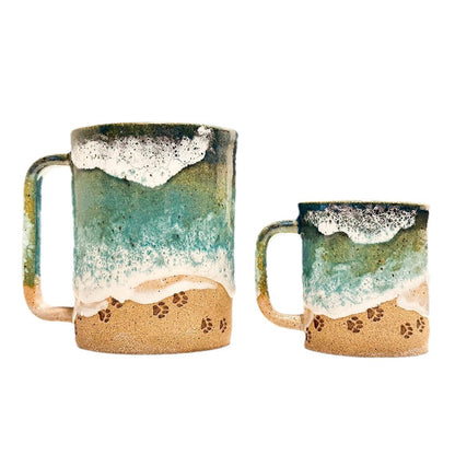 BowLift | Paw Print Ocean Shoreline Mug