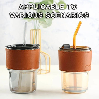 Stylish and Reusable Coffee Mug (450ml) Glass Tumbler Bowlift