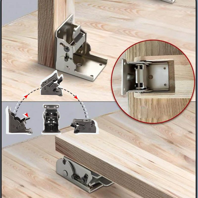 Saker 90 Degree Self-Locking Folding Hinge Corrosion-Resistant Invisible Connector | Bowlift