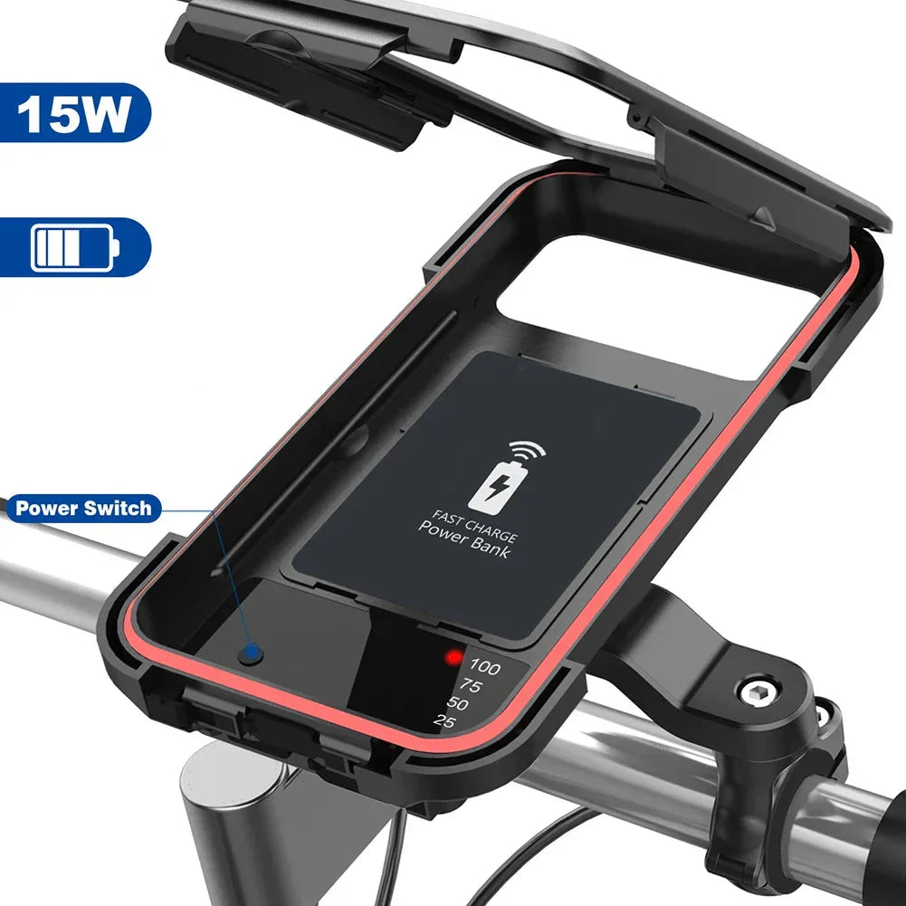 15W Powerbank Waterproof Bicycle Handlebar Mount