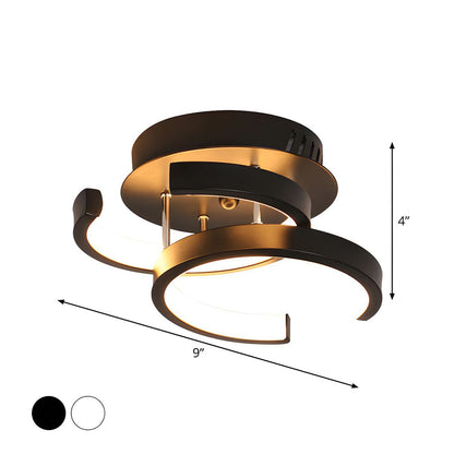 Skanto | LED Ceiling Lamp with Black Metal Frame