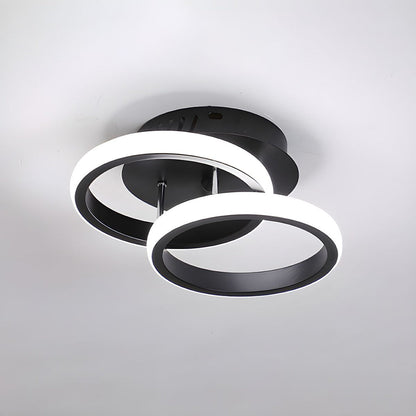 Kalsten | Ceiling Light with LED Black Metal Frame