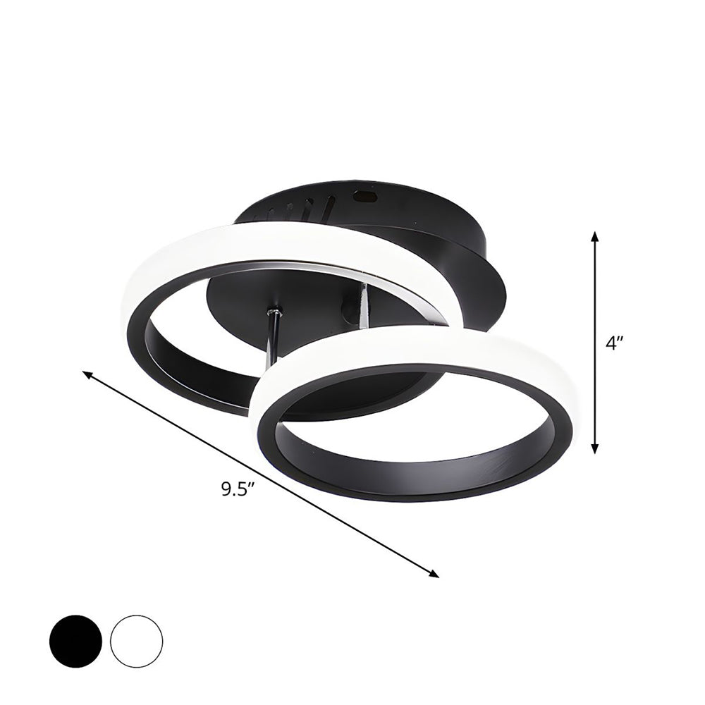 Skanto | LED Ceiling Lamp with Black Metal Frame