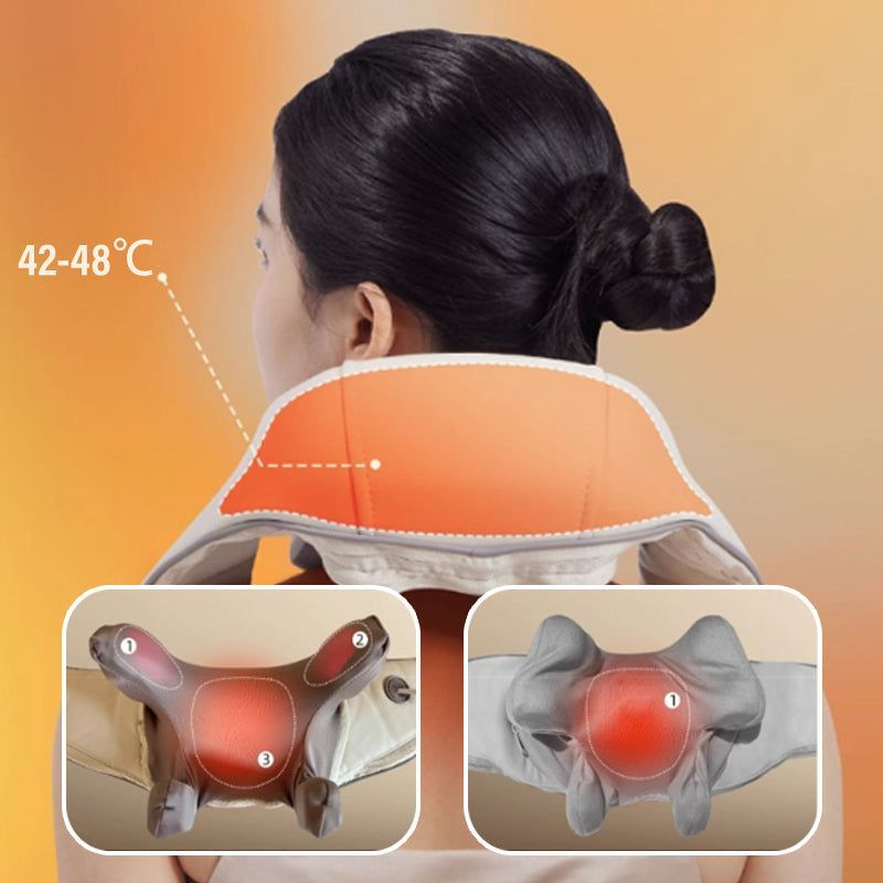 Skanto | Neck and Shoulder Massager with Electric Heat Relaxing Shiatsu Spa