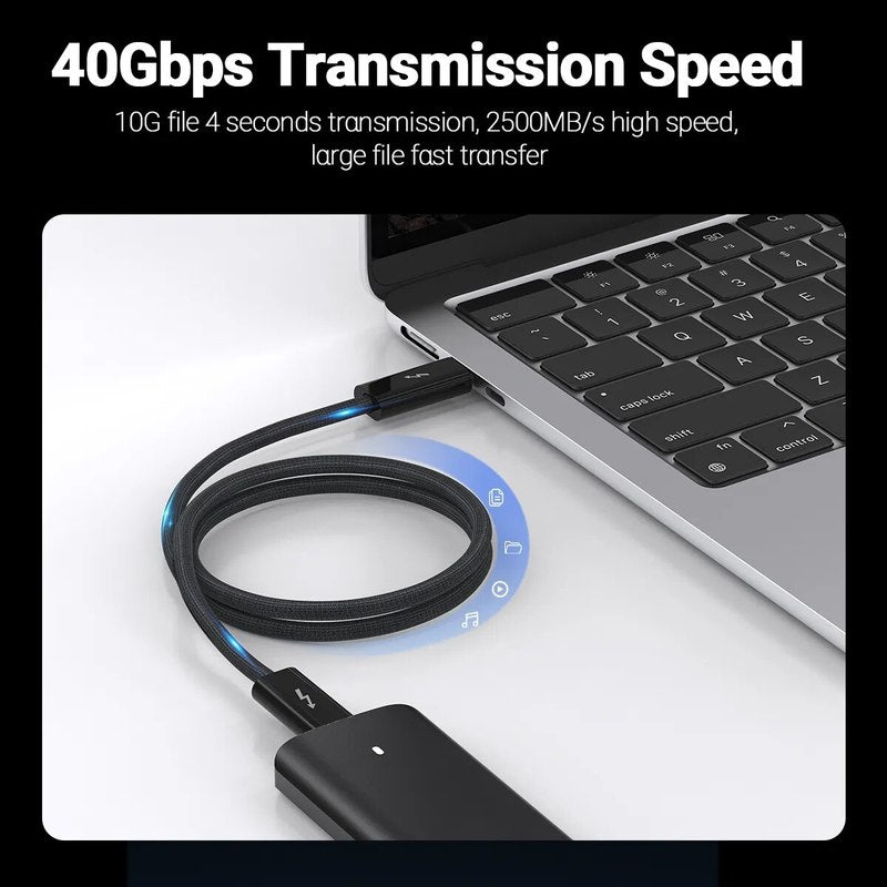 BowLift | Thunderbolt USB Type C Connector Cool Running Thunderbolt4 Cable