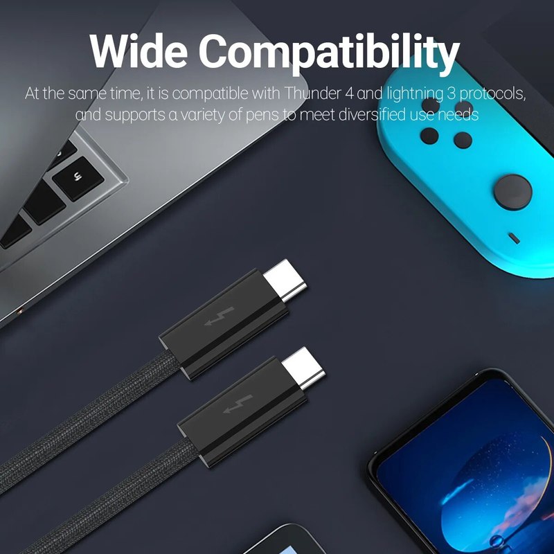 BowLift | Thunderbolt USB Type C Connector Cool Running Thunderbolt4 Cable